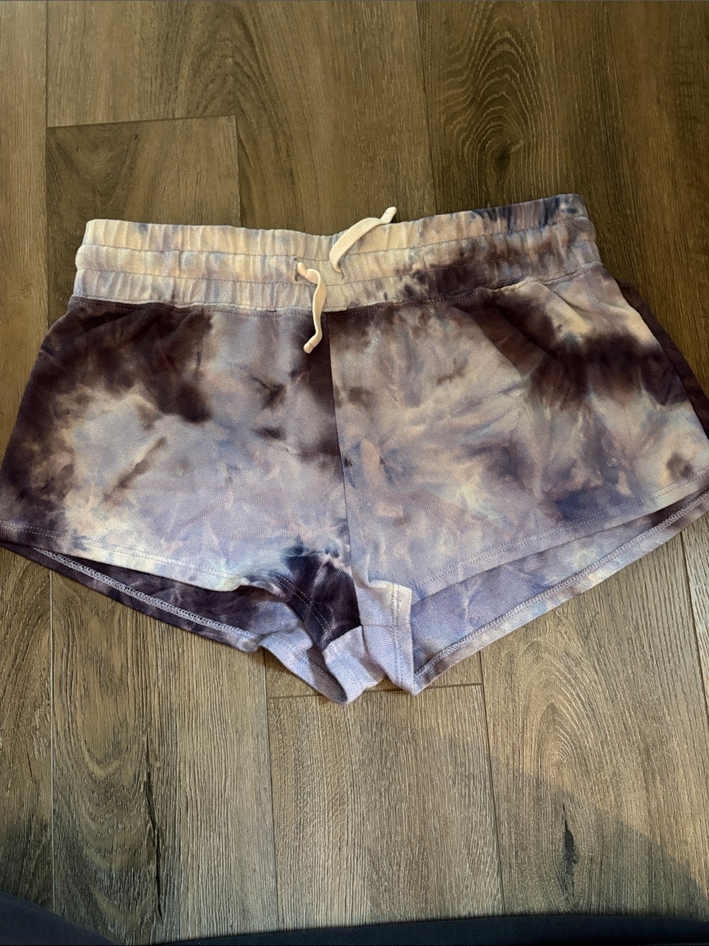 Garage Purple Tie-Dye Athletic Lounge Shorts